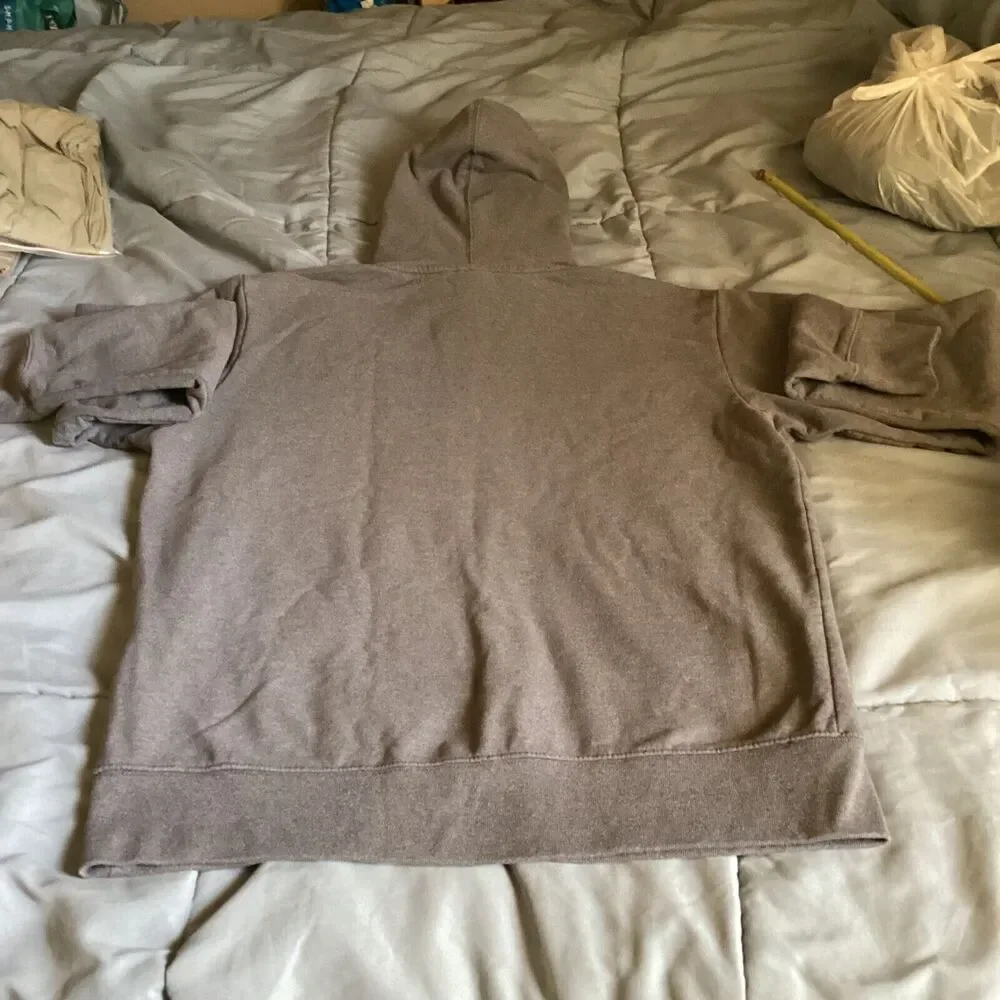 1729 The North Face Men's Green Long Sleeve Pullover Hooded Sweatshirt Medium